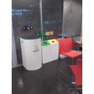 4 modules de 50 litres  pour déchets de bureau - FACTOTRI_4