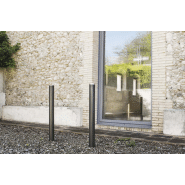 Borne DECA - H206 - acier zingué avec partie supérieure en inox - thermolaquage polyester noir forge_4