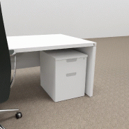 Caisson mobile TAK - Mobel Linea - Blanc, 2 tiroirs_0