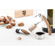 Set à vin - 4 accessoires dans une boîte en bois de bambou - Couleur marron - 475 gr_4