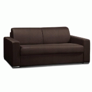 Canapé convertible 2-3 places SELECT - Matelas 16 cm - Sommier à lattes - 120 cm - Microfibre marron_4