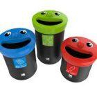 Corbeilles Smiley 52 L - Poubelle amusante en polyéthylène MDPE - Plusieurs modèles pour différents flux de déchets - Résistant aux UV_4