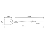 Scellé PP à tige Crantée ronde - Longueur 210 mm - Tige Ø2.5 mm - Vert_4