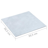 Vidaxl planches de plancher autoadhésives 5,11 m² pvc blanc marbre 146236_4