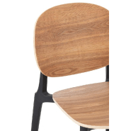 Chaise de cuisine SHINY - Vernis/Naturel - Polypropylène robuste et légère, compatible extérieur_4