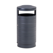 Corbeille publique extérieure en acier galvanisé ou inox - Tri sélectif - 75L à 100L - Design robuste_5