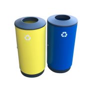 Poubelle publique pour collectivités - Acier galvanisé - Contenance 105L - Design robuste - Nombreux RAL disponibles_5
