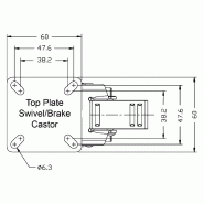 Roulette double 50mm 2
