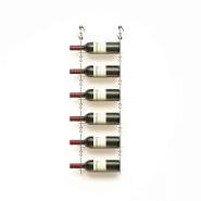 Support mural en fil chromé Chain My Wine 6 - Présentoir pour 6 bouteilles de 75cl_4