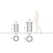 003203 - Poubelle publique Sofia Komserwis - 70 L - Hauteur 89 cm - Diamètre 52/40 cm_4