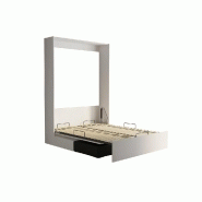 Composition lit escamotable Dynamo Sofa - Canapé noir 140x200 cm avec rangement - Blanc - L : 205 cm_4