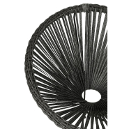 Fauteuil design Agafi en rotin noir - Forme œuf - Intérieur/Extérieur - Capacité 150 kg_4