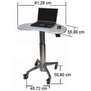 Laptop Kidney Cart H Class - Chariot informatique médical réglable en hauteur - Ergonoflex - 15,87 kg_4
