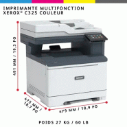 Xerox C325 copie/impression/numérisation/télécopie recto verso sans fil A4, 33 ppm, PS3 PCL5e/6, 2 m_4