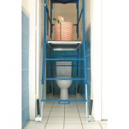 Helis - Plateforme de travail en acier époxy - Tubesca - Grande plate-forme 900 x 500 mm avec garde-corps rigide 360°_4