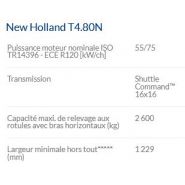 T4.80N - Tracteur agricole New Holland - Puissance maximale 55/75 kW/ch - Cabine VisionView™ et transmission Dual Command™_4