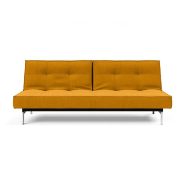 Innovation Living - Canapé-lit SPLITBACK Chrome convertible 115x210 cm - Tissu Elegance Burned Curry_4