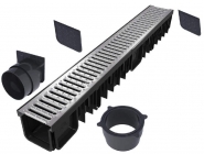 Kit caniveau - drainage efficace pour garage, terrasse et piscine - plastique renforcé haute qualité_4