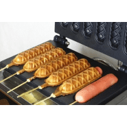 Gaufrier épi professionnel électrique à 6 bâtonnets (gaufrier sucette)_4
