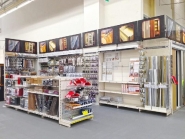 Rayonnage gondole centrale / double face - modulable et universel - Dimensions 665/1000/1330 mm_4