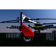Double-andaineur Pöttinger avec roues de jauge MULTITAST pour stabilité