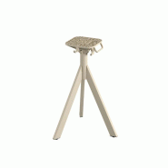 Infinity table de bistrot avec piètement sable + plateau HPL Moonstone 70x70 cm_4