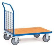 Chariot avec ridelle modulable - Charge maxi 500kg - Plateau mélaminé - Roues TPE - Garantie 10 ans_4