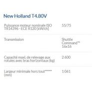T4.80V Tracteur agricole - New Holland - Puissance maxi 55/75 kW/CH - Cabine VisionView™ et transmission Dual Command™ 40 km/h ECO_4