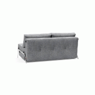 Innovation Living - Canapé design Cubed 02 Alu convertible 160x200 cm - tissu Twist Granite_4