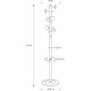 Porte manteau design blanc MUSIC_4