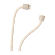 Tour de cou en coton - boucle de sécurité, mousqueton en métal et badge écologique en paille de blé - idéal pour le doming_4