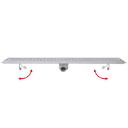 Vidaxl drain de douche linéaire 1030x140 mm acier inoxydable 142188_4