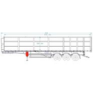 Remorque benne avec porte arrière à double vantail