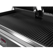 Machine à panini double - fonction digital - rainuré en haut et en bas (gril à panini électrique)_4