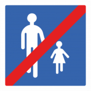 Panneau de prescription B55 - Sortie d'aire piétonne - WP Signalisation_4