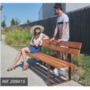 Banc public polyvalent RIGA - bois exotique, plastique recyclé, résineux (version économique)_4