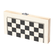 Jeu d'échecs en bois - plateau pliable avec 32 pièces - couleur blanc - 130 gr_4