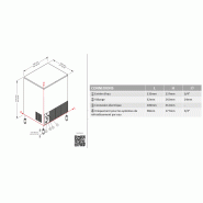 Machine à glaçons pleins 93kg/24h réserve 55kg condenseur eau Brema_4