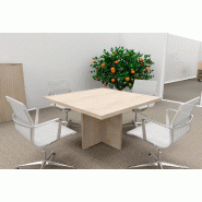 Table de réunion carrée TAK- Mobel Linea - Acacia clair_4