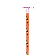 Vidaxl corde de bateau orange 6 mm 50 m polypropylène 152656_4
