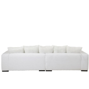 Canapé design modulable LITA - 9 coussins XXL - Blanc - Structure en bois massif - Dimensions 330x145x70 cm_4