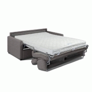 Canapé convertible LUXIA - Matelas 16 cm - Système express - Sommier à lattes 140 cm - Microfibre taupe_4