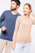Pull col V homme Kariban - Réf: K965 - Coupe ajustée - 50% coton / 50% acrylique - Plusieurs tailles et couleurs_4