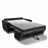 Canapé VIRGOLA convertible express - Matelas 16 cm - Sommier métal 140 cm - Tissu gris anthracite - Design scandinave_4