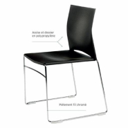 Chaise piètement traineau JILL - neuf - polypropylène renforcé - plusieurs couleurs_4