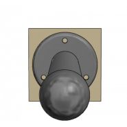 10161-91 - Potelets fixes sur platine - Hauteur hors-sol : 1,00m - Boule Ø90mm - Corps Ø76mm_4