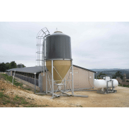 Structure avicole avec gestion automatique des rideaux latéraux