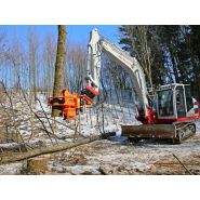 Machine forestière pour entretien de routes et abattage complexe