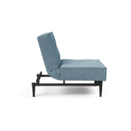 Innovation Living - Fauteuil-lit convertible Splitback Styletto 90x115 cm - Pieds fuseau noir - Tissu Mixed Dance Light Blue_4