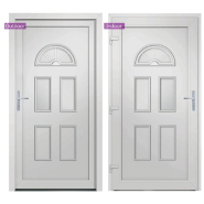 Vidaxl porte d'entrée blanc 88x208 cm pvc 3187912_4